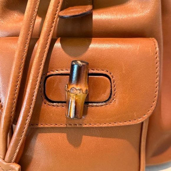 Gucci Bamboo Leather Backpack - Picture 3 of 15